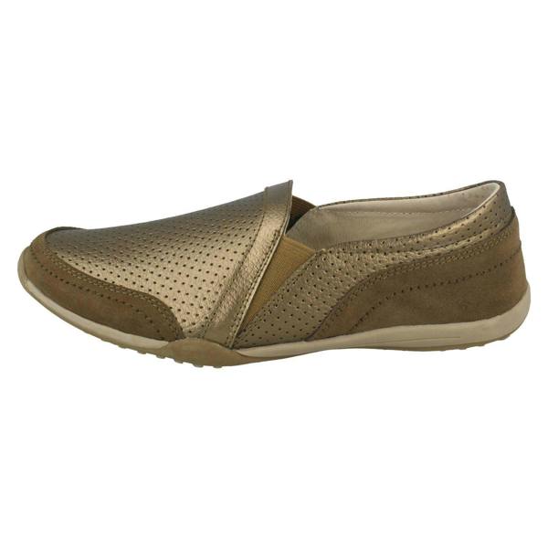 Down to Earth Ladies Down To Earth Leather Casual Shoes F80423