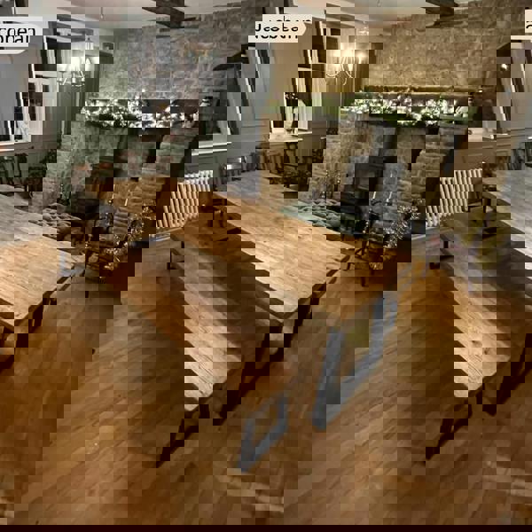 TRL Furniture Sleek & Slender Rustic Dining Table