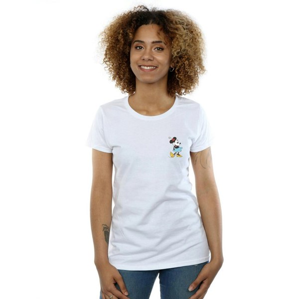 Disney Womens/Ladies Minnie Mouse Kick Chest Cotton T-Shirt - White