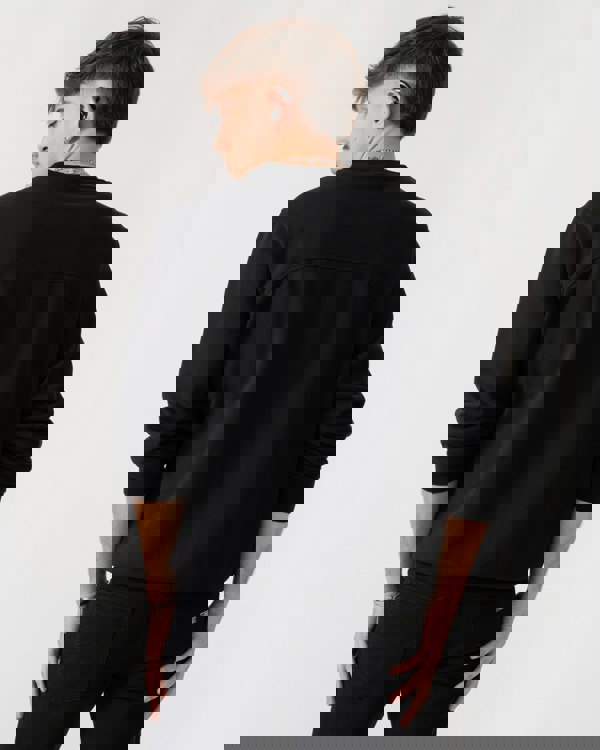 Napapijri Badge Mens Crew Neck Sweatshirt - Black Beauty 941