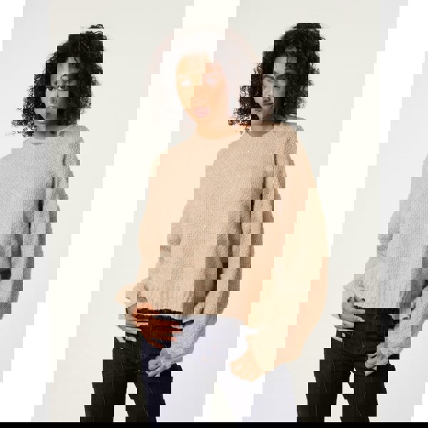 Blue Vanilla Round Neck Sequin Detailed Jumper