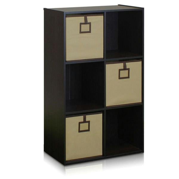 WALPLUS Modern Econ 6-Cube Organizer, Espresso for Bedroom - SKU 13093EX