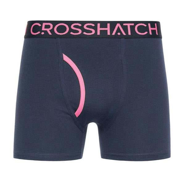 Crosshatch Mens Trioglow Boxer Shorts (Pack of 3) - Navy - 