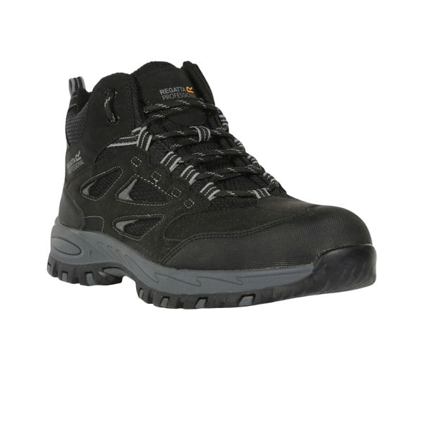 Regatta Mens Mudstone Safety Boots - Black/Granite