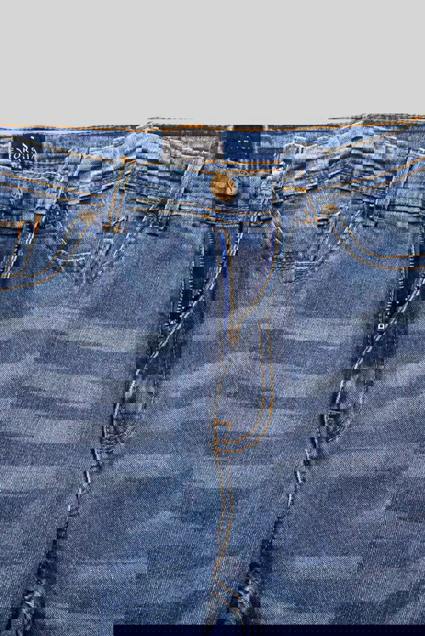 ENORSIA Mens Cotton Blend Slim Fit Jeans