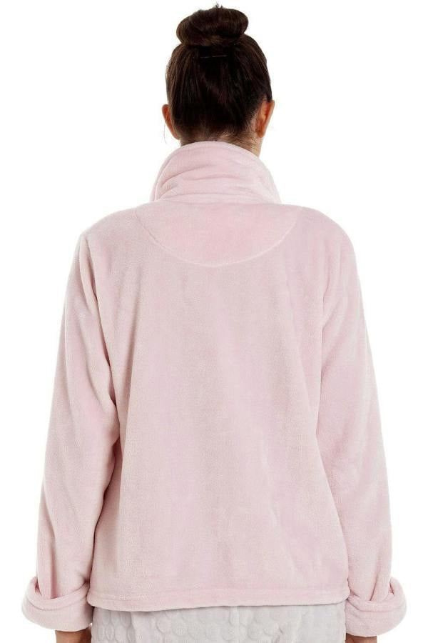 Camille Womens Floral Print Button Up Bed Jacket