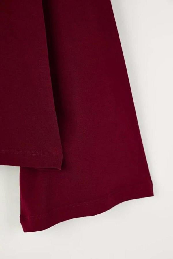 WOVCOR Relaxed Fit Spanish Sleeve Stretch Knit Blouse