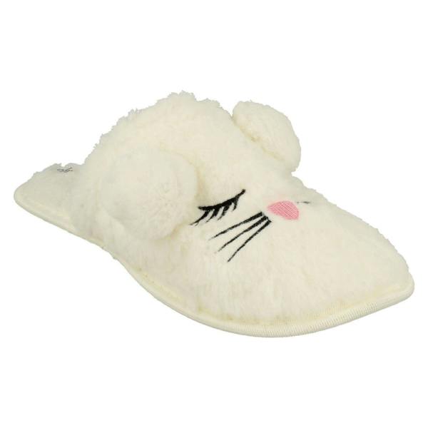 Spot On Ladies Spot On Mouse Detailed Mule Slippers X2116