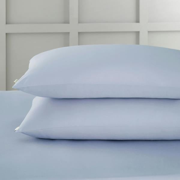 Bianca 400 Thread Count Cotton Sateen Standard Pillowcase Pair Blue