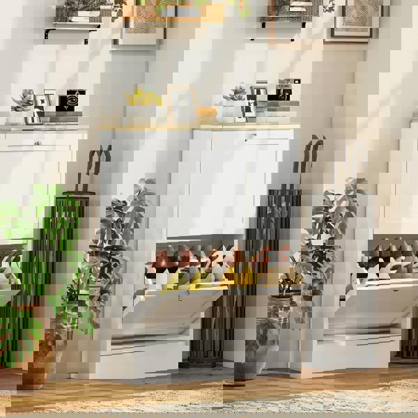 Flip-down Shoe Cabinet