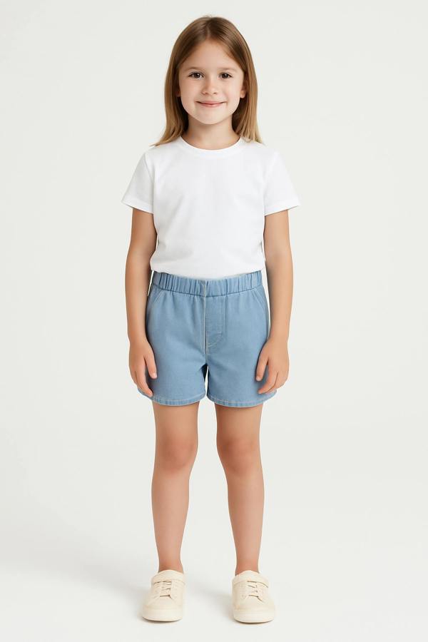 BALOU Unisex Washed Denim Shorts