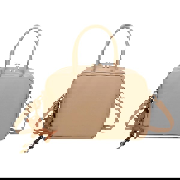 Kitise Structured Box Satchel Handbag Crossbody Purse Dog Charm