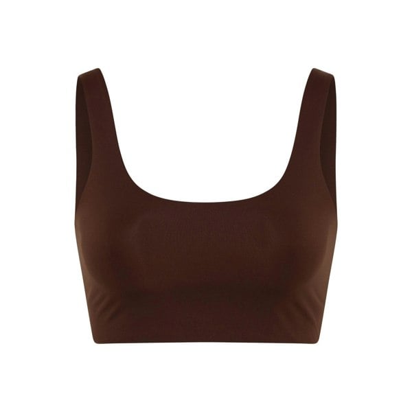 Girlfriend Collective Womens/Ladies Scoop Neck Bralette - Espresso