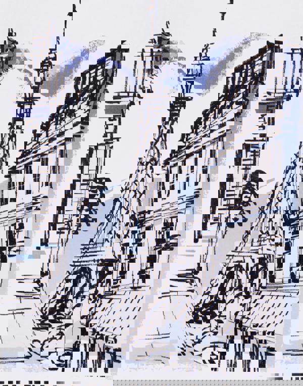 Emily In Paris Womens White Sketchy Cityscape Short Sleeved T-Shirt