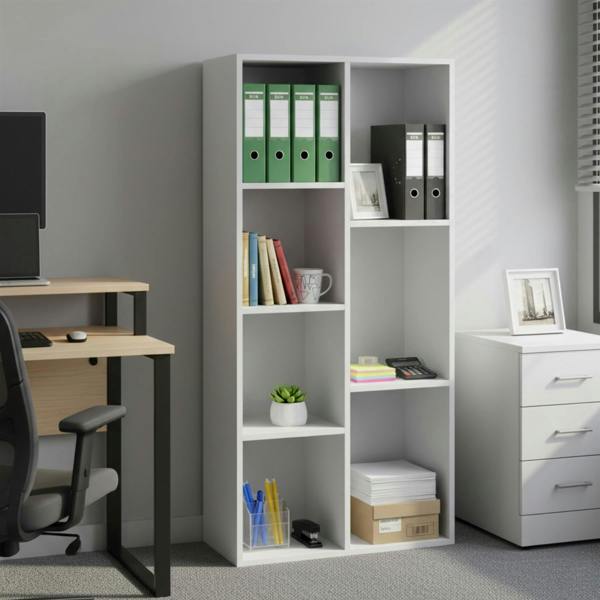 WALPLUS Reed 7-Cube Reversible Open Shelf, White | High Quality Decorative Wall Design