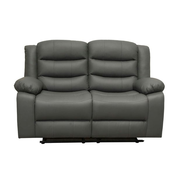 ROMA LEATHER GREY 2 SEATER