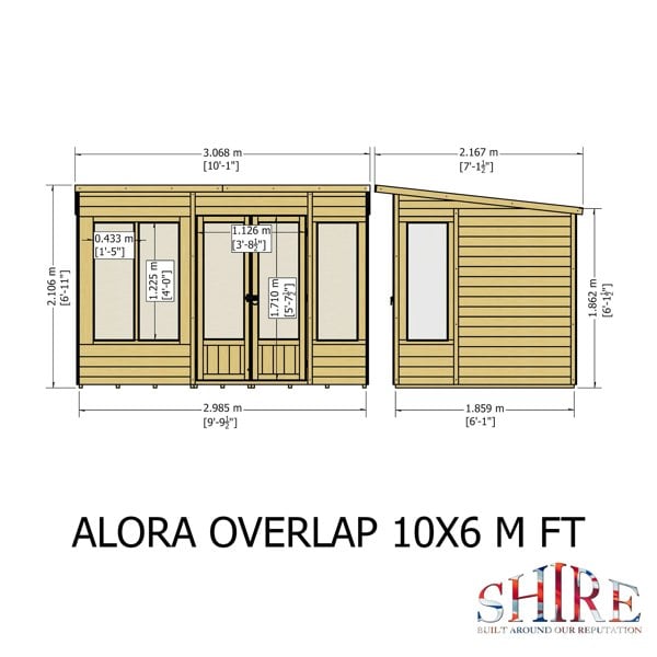 Shire 10x6 Alora Pent Summerhouse