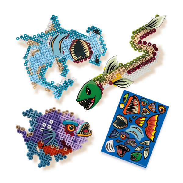 SES Creative Iron on Beads - Scary sea creatures