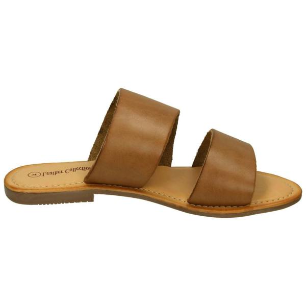 Leather Collection Ladies Leather Collection Double Strap Mules F00234