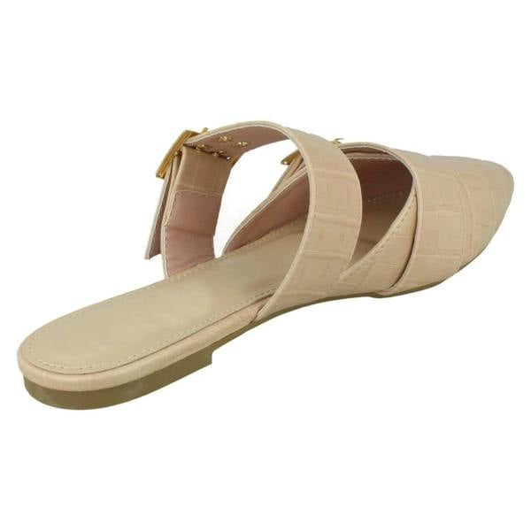 Spot On Ladies Spot On Croc Print Mules F80539