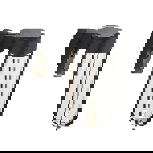 Matt Black Outdoor Wall Light with Glass Shade - IP44 Rated - Integrated LED