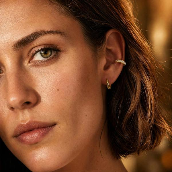 Gold Trip Crystal Baguette Ear Cuff
