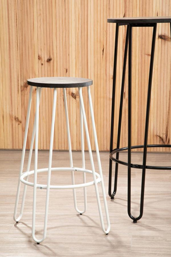 Interiors by Premier District Finish Metal Frame Bar Stool