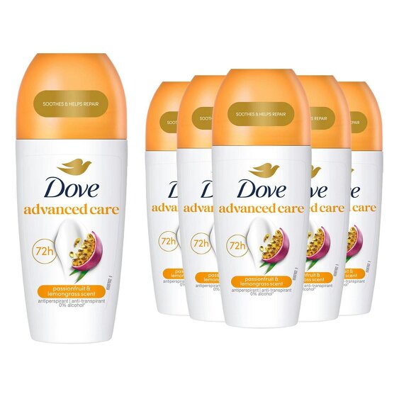 Dove Go Fresh Roll On Anti-Perspirant - Passion Fruit 72H Protection 6x50ml