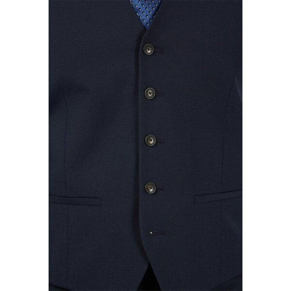 Limehaus Regular Fit Navy Stretch Waistcoat