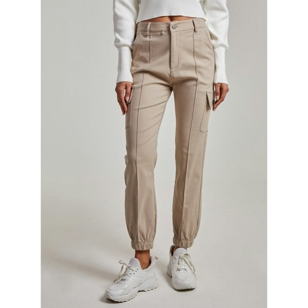 Pink Vanilla Utility Stretch Cargo Trousers