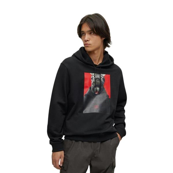 Hugo Mens Zebra Hoodie - Black - 