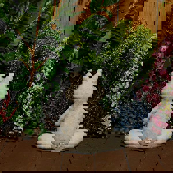 Meditating Frog Sculpture in Cast Stone