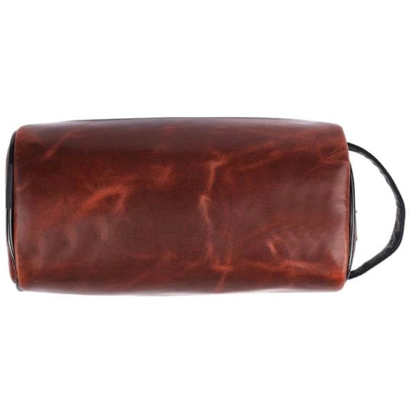 Buffalo Leather Rugby Wash Bag - lifestyle shot