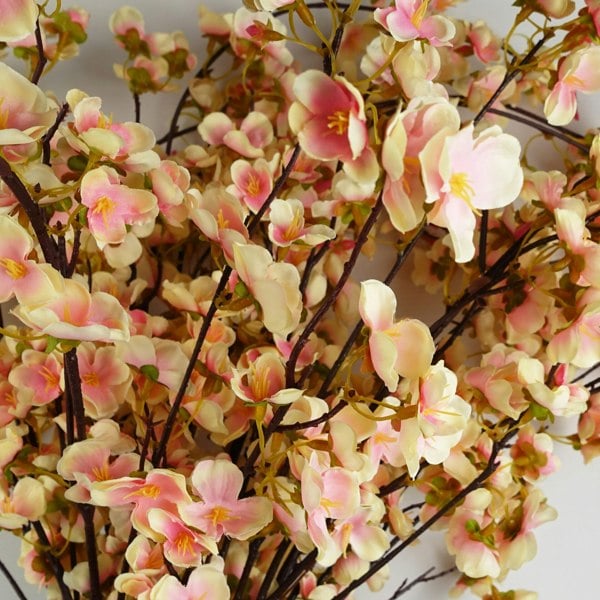 Leaf Pack of 6 x 110cm Natural Pink Trailing Cherry Stem Artificial