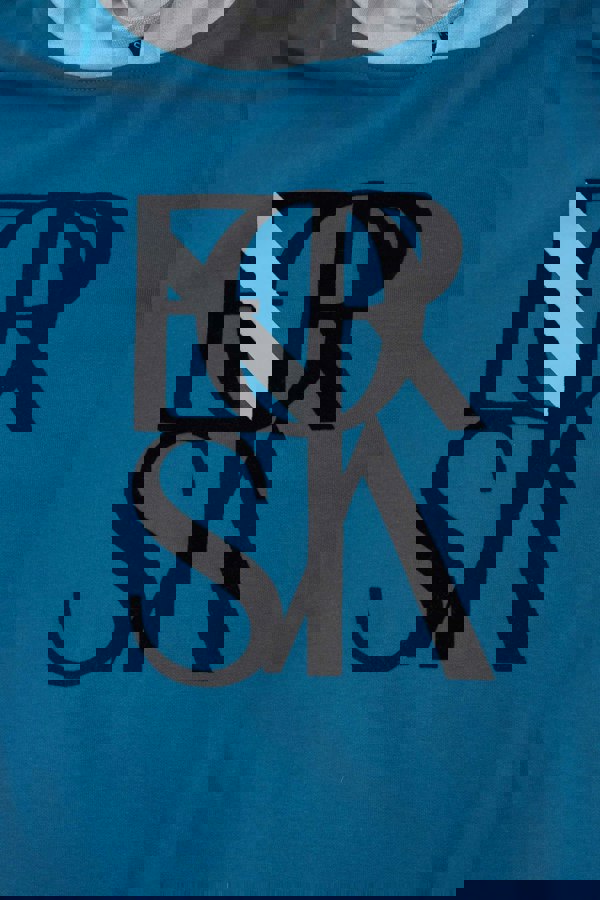 ENORSIA Mens Flock Print Overhead Hoodie