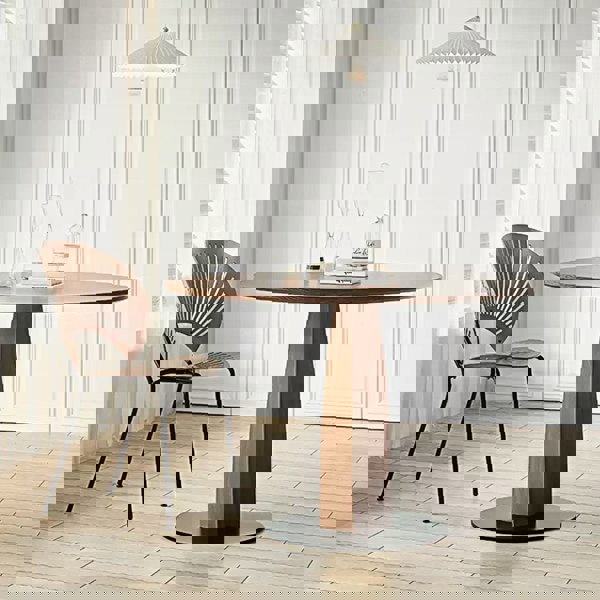 Seraphina Round Dining Table, Solid Wood-Weilai Concept-Weilai Concept