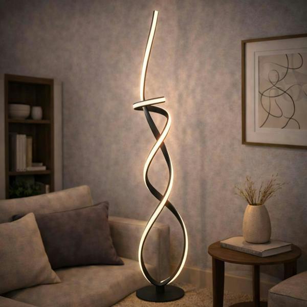 Pagazzi Lighting Fraser Matt Black LED Floor Lamp