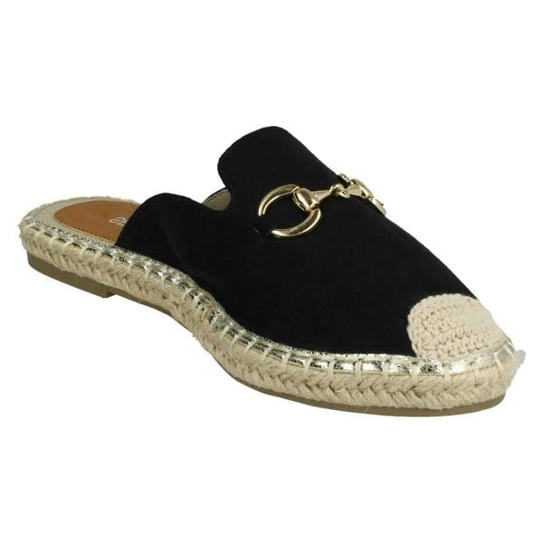 Spot On Ladies Spot On Closed Toe Espadrilles F2261