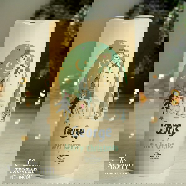 Personalised Memento Company Personalised The Snowman and the Snowdog LED Candle