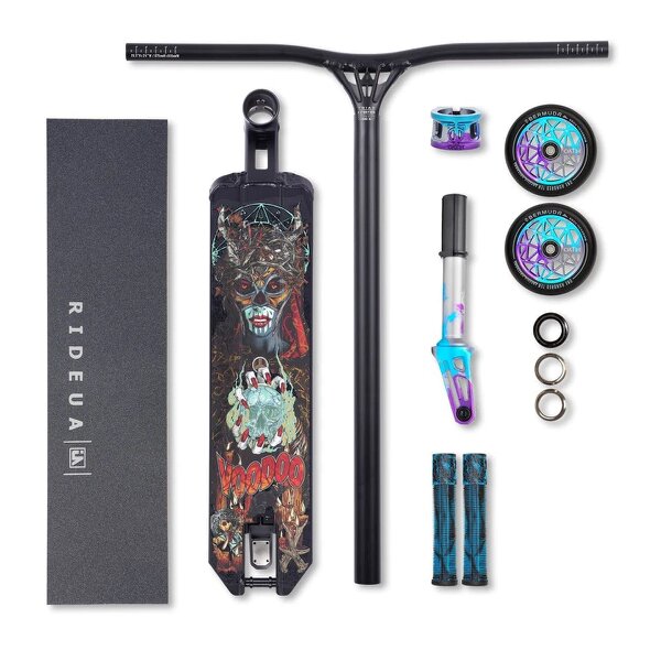 Triad Park Custom Complete #5 Kids Scooter - Black/Blue/Purple