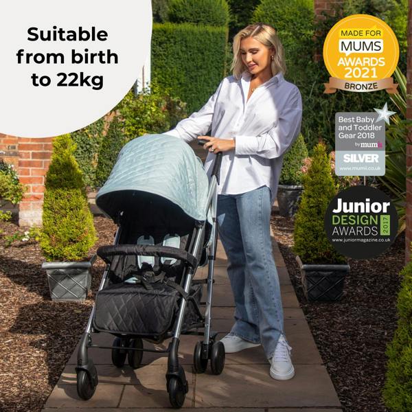 My Babiie MB51 Stroller - Billie Faiers Quilted Aqua