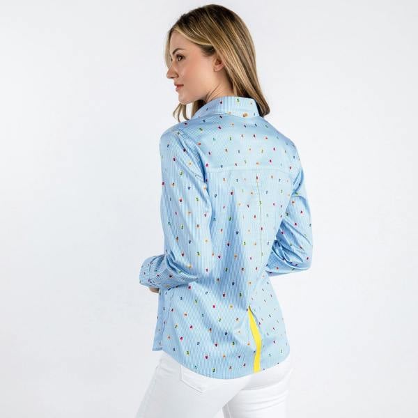 ICE CREAM GELATO CONES  WOMENS  PRINT SHIRT – Premium Men's Patterned Shirt by Claudio Lugli | Bold Design, Tailored Fit, Best Printed Shirts
