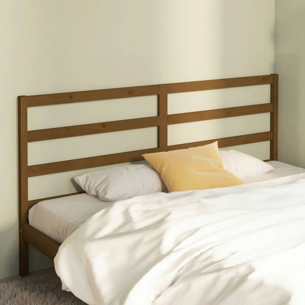 Berkfield Bed Headboard Honey Brown 206x4x100 cm Solid Wood Pine