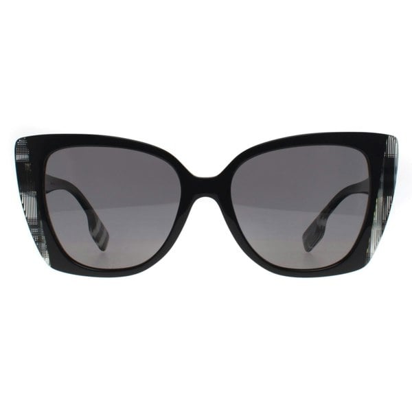 Burberry Sunglasses BE4393 Meryl 4051/81 Black with White Black Check Dark Grey Polarized