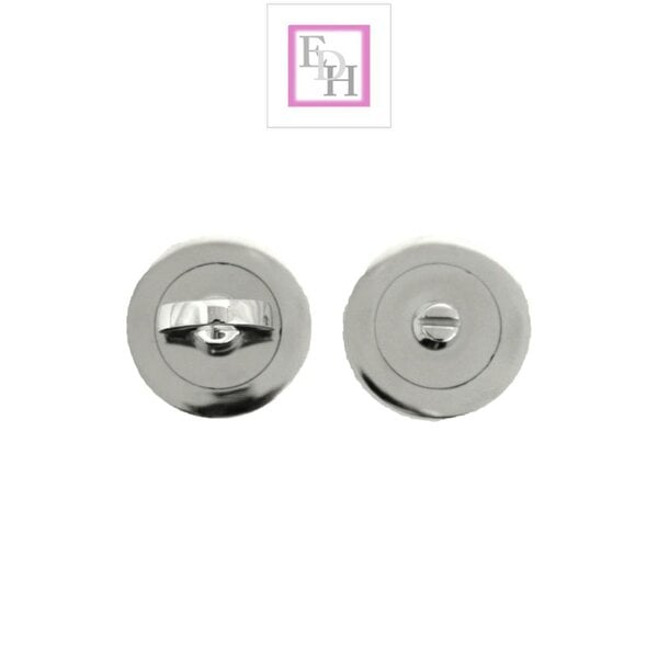 EDH Door Hardware Polished Chrome Bathroom Thumb Turn & Release Lock – Privacy Turn for Internal Doors