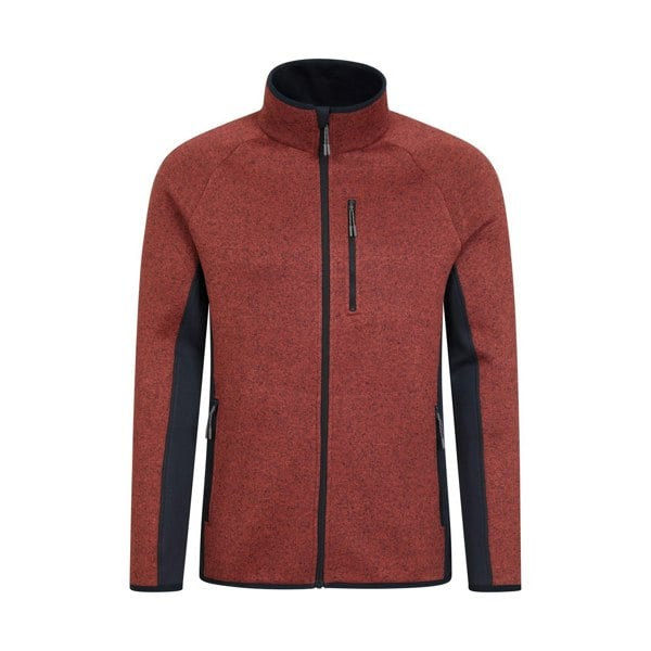 Mountain Warehouse Mens Treston Full Zip Fleece Jacket - Red