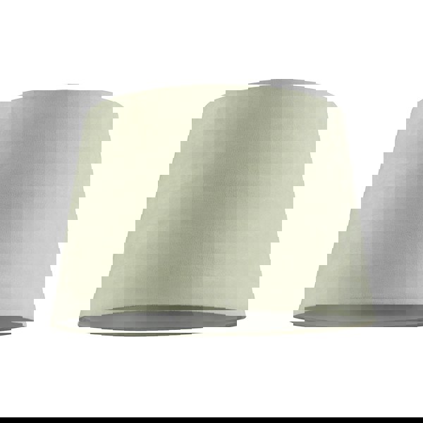 Olive Green Velvet 12 Inch Drum Lamp Shade with White Cotton Inner Image 1