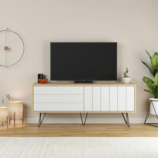 Decortie Picadilly Modern TV Unit Multimedia Centre Storage Cabinet 139cm for 55" TV