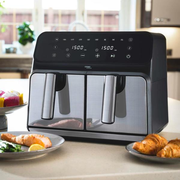 Cooks Professional 8L Digital Dual Air Fryer | Silver