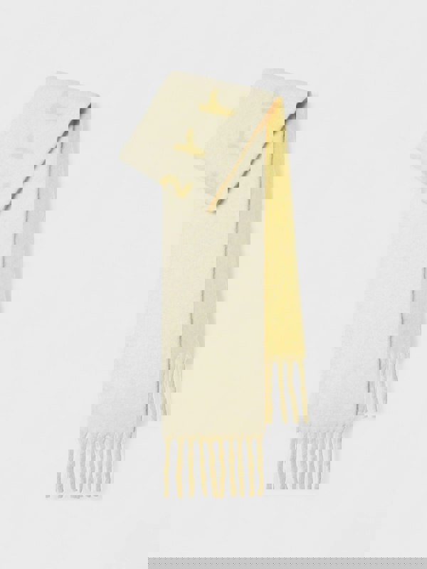 Burberry Logo Intarsia Reversible Scarf Alpaca Wool